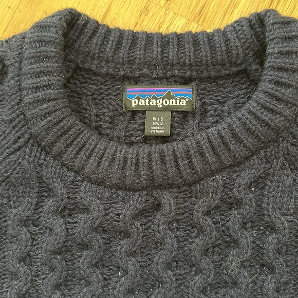 NWT recycled wool blend cable knit crew neck sweater - Picture 2 of 6